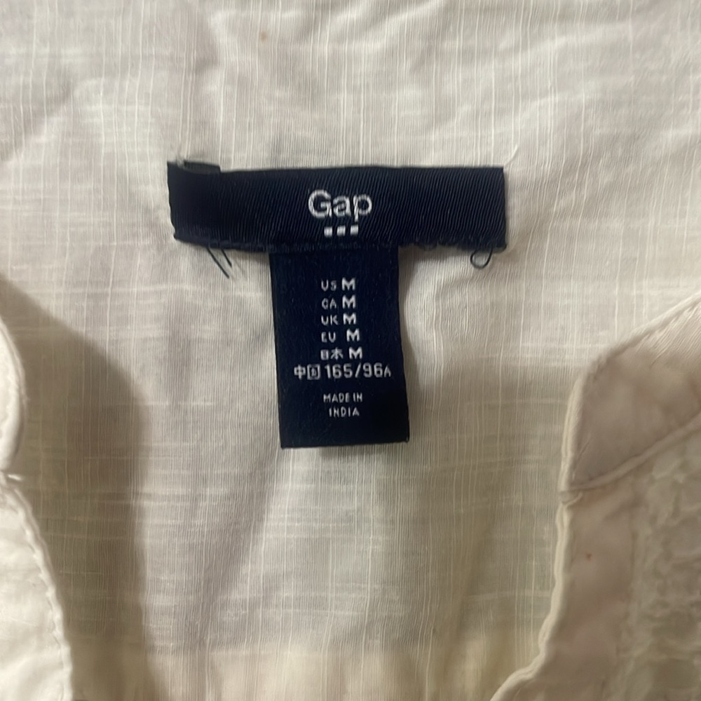 GAP Cream Button-Up Blouse - Picture 2 of 6